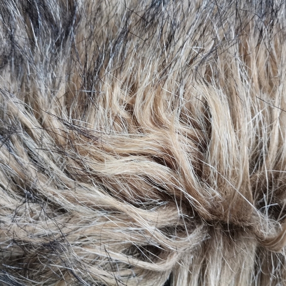 Bod Christensen BLACK Leather Moto Jacket with Faux Fur Wide Collar L - Picture 8 of 8